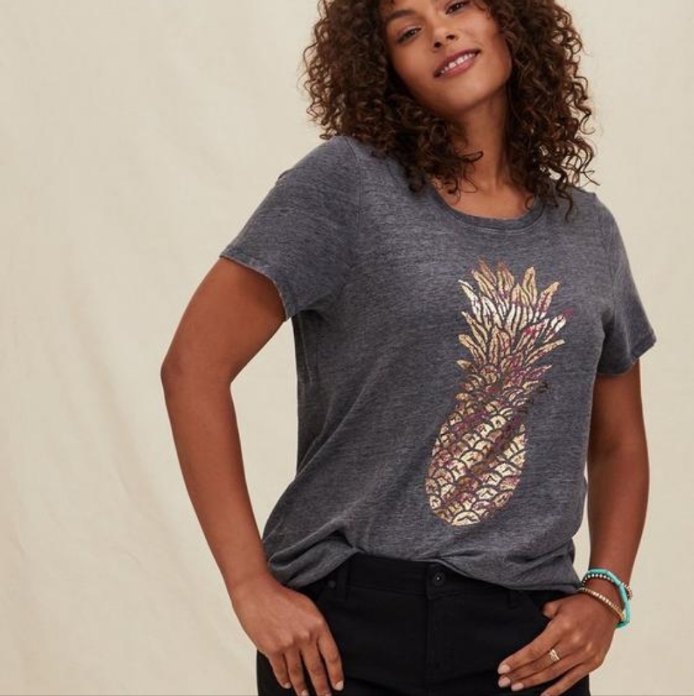 Pineapple Classic Fit Crew Tee - Vintage Burnout Black